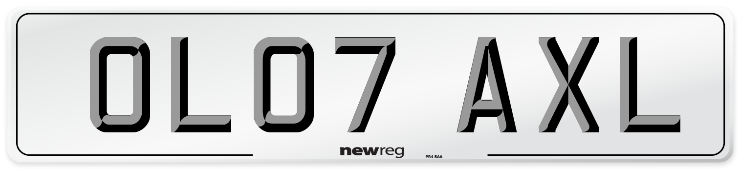 OL07 AXL Number Plate from New Reg